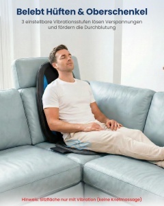 Perna de masaj COMFIER Shiatsu, cu functie de caldura si vibratii, pentru spate si umeri - Img 6