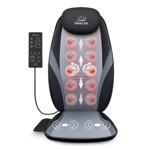 Perna de masaj Shiatsu Snailax, cu functie de incalzire si vibratie, ideala pentru spate si umeri