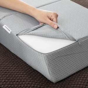 Perna ergonomica multi-pozitii InnovaGoods, din spuma cu memorie, gri, medie - Img 2