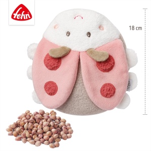 Perna Fehn Cherry Stone Baby Beetle - perna calda linistitoare si perna rece pentru bebelusi si copii de la 0+ luni - perna de cereale pentru cuptor - perna cu pietre de cires ca cadou pentru nastere - Img 5