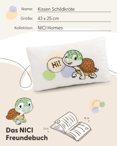 Perna NICI Kissen Schildkrote 43x25cm - bej - confortabila si moale - Img 5