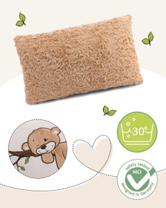 Perna pufoasa NICI Kissen Bar Finni 43x25cm - caramel, design ursulet - Img 3