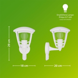 Philips Creek Aplica de Exterior Alba IP44 Aluminiu cu Senzor de Miscare - Img 8