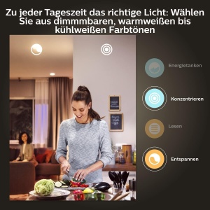 Philips Hue White & Color Ambiance E27 Corpuri LED Pachet de 4 (800 lm), becuri LED reglabile pentru sistemul de iluminat Hue cu 16 milioane de culori, control inteligent al iluminatului prin voce si aplicatie - Img 5