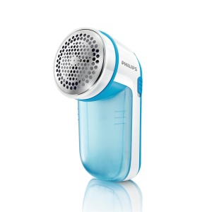 Philips Lam Shaver - Indepartarea scamelor pentru articole de imbracaminte, potrivita pentru toate textilele, 2 setari de inaltime, functioneaza cu baterii (2X baterii AA incluse), albastru (GC026/00)