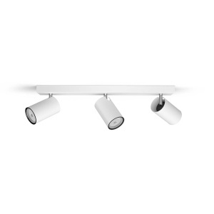 Philips myLiving Kosipo 3 spoturi de tavan 3 x 55 W plafonier elegant cu 3 spoturi flexibile lampa GU10 fara bec alb