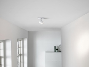Philips Runner Plafoniera/lampa de perete cu 1 spot, instalare usoara ClickFix, fara bec (GU10), 2700 K, lumina alba calda, alba, IP20, antireflexie si fara palpaire - Img 5