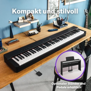 Pian digital Yamaha P-225, 88 taste, portabil, negru - Img 3