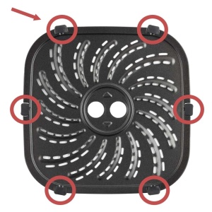 Picioare de cauciuc pentru gratar Russell Hobbs SatisFry 6 buc, compatibile cu friteuza cu aer cald 8l si 4l - Img 2