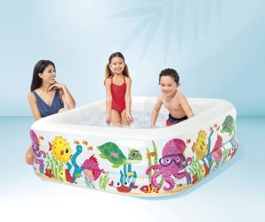 Piscina Gonflabila Intex 57471NP, 159x159x50 cm, Vinil Multicolor - Img 4