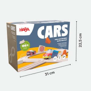 Pista de curse HABA Cars 27 piese din lemn, cu 2 masini, ecologic, pentru copii de la 2 ani - Img 10