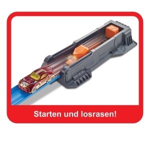 Pista de curse Hot Wheels Korkenzieher FTB65 cu 3 loopings si 3 zone de crash - Img 3