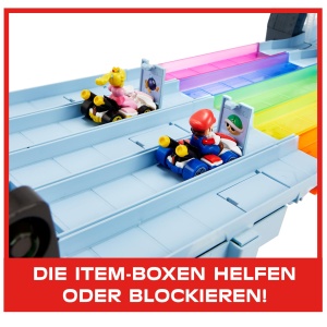 Pista de curse Hot Wheels Mario Kart Rainbow Road, 2.5m, cu 2 masini incluse - Img 5