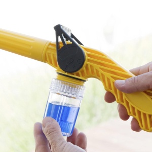 Pistol de apa InnovaGoods 8-in-1, cu rezervor de sapun, galben, ABS - Img 3
