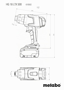 Pistol de caldura Metabo HG 18 LTX 500, 18V, 300 C, cu LED - Img 2