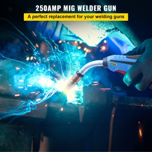 Pistol de sudura VEVOR Mig 46 m Cablu flexibil de inlocuire a tortei 250A Ciclu de lucru 60 pentru sudor electric Utilizare intensiva Sudare Medii ind - Img 2