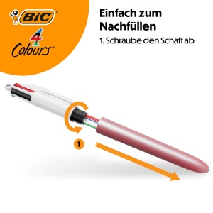 Pix BIC 4 Colours Pearl, 5 culori, design legendar, 1.0 mm - Img 5