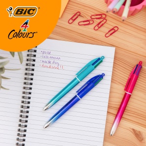 Pix BIC 4 Colours Smooth cu 4 culori, varf mediu de 1mm, set 5 bucati - Img 8