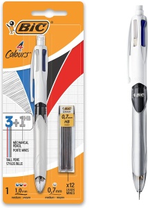 Pix BIC 4 Culori cu Bleistift, 4 Culori, 1 Bucata, Include 12 Mine Bleistift