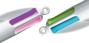 Pix BIC 4 Culori Fun, 12 buc, Pastel Albastru, Scriere 0.4 mm - Img 4