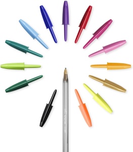 Pix BIC Cristal Multicolour 27 culori, varf 1,6 mm, design ergonomic - Img 2