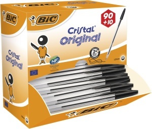 Pix BIC Cristal Original, 0,32 mm, 100 bucati, culoare neagra