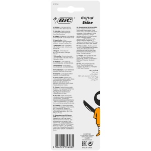 Pix BIC Cristal Shine, 2 bucati, culori albastru si negru, design modern - Img 2
