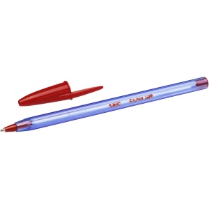 Pix BIC Cristal Soft 0.35 mm, 50 bucati, culoare rosie - Img 3