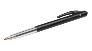 Pix BIC M10, 0,4 mm, negru, cu mecanism lateral si clip, 100 bucati - Img 2