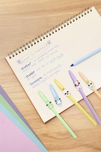 Pix BIC Vibbies Cristal, 10 Motive Animale, Strichstarke 0,32 mm, Albastru - Img 8
