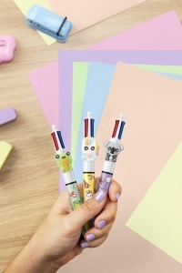 Pix BIC Vibbies Mini 4 Culori, 0,32 mm, Set 6 Bucati cu Figurine - Img 9