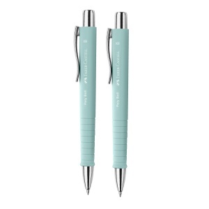 Pix Faber-Castell Poly Ball Caribic Blue, 2 bucati, ergonomici, din plastic reciclat