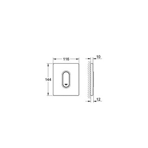Placa actionare WC GROHE Arena Cosmopolitan 38857P00 finisaj crom mat usor de montat - Img 3