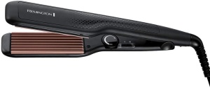 Placa creponat Remington - Zig-Zag Waves & Volume (placi de coafat de 37 mm, 150-220 deg C pentru par fin si gros, acoperire cu turmalina ceramica antistatica) Placa de indreptat parul / Indreptator de indreptat parul / Ondulator S3580 - Img 3