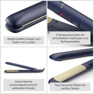 Placa de indreptat parul BaByliss Midnight Luxe 235C, Titan-Ceramic, 3 temperaturi - Img 3