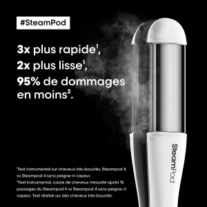 Placa de indreptat parul LOreal Steampod 4 cu tehnologie de abur, 3 temperaturi, accesorii incluse - Img 2