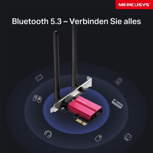 Placa de retea Mercusys MA86XE Wi-Fi 6E, Tri-Band, 2402 Mbits, Bluetooth 5.3 - Img 4