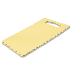 Placa de taiat Fackelmann 36 x 24 cm, pentru legume, fructe si carne, galbena