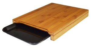 Placa de taiat Jocca 1635 din bambus cu tavita detasabila, 36x27.5 cm