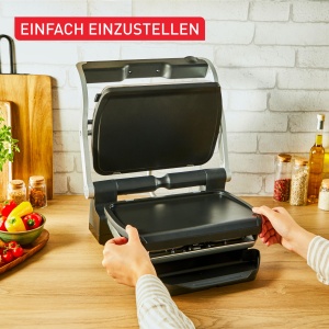 Placi Tefal Plancha XA728810 Compatibile OptiGrill Antiaderente Aluminiu Turnat Negru - Img 4