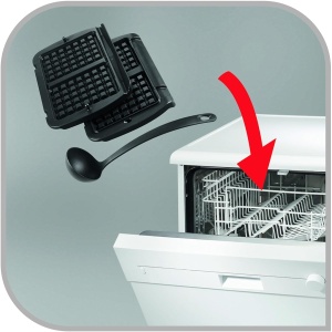 Placi Waffle Tefal XA7248, pentru OptiGrill si Elite, 2x Placi, Negru - Img 6