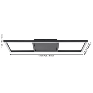 Plafoniera LED inteligenta EGLO Calagrano-Z, 64x24 cm, lumina reglabila, negru - Img 7