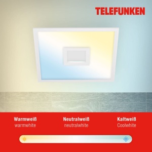 Plafoniera LED TELEFUNKEN 24W, dimabila, RGB, 2200lm, alba - Img 4