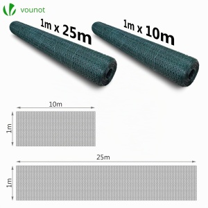 Plasa de sarma VOUNOT, inaltime 100 cm, lungime 25 m, PVC verde - Img 5