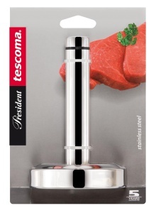 Platita pentru carne Tescoma PRESIDENT din inox, 8.5cm, spulberator burgeri - Img 3