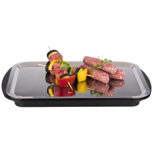 Platou termic APS cu capac - set cu tava din inox, 2 acumulatori de racire, negru - Img 3