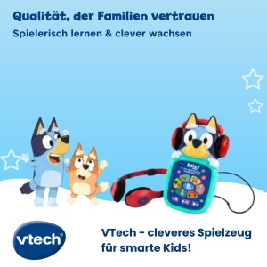 Player muzical VTech Bluey cu LED-uri, casti design Bluey, 20 melodii - Img 5