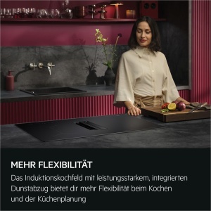 Plita cu inductie AEG TH84CB0BSZ, 80 cm, SaphirMatt, cu extractor integrat - Img 7