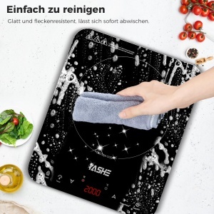 Plita cu inductie YASHE 2000W 10 trepte de temperatura Timer 4 ore Design portabil - Img 6