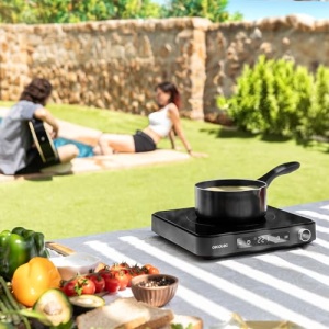 Plita digitala cu inductie Cecotec cu accesorii complete pentru gratar Magma. 2000W, 10 niveluri de putere, sticla securizata, control tactil, programabil, temperatura reglabila, design elegant - Img 8